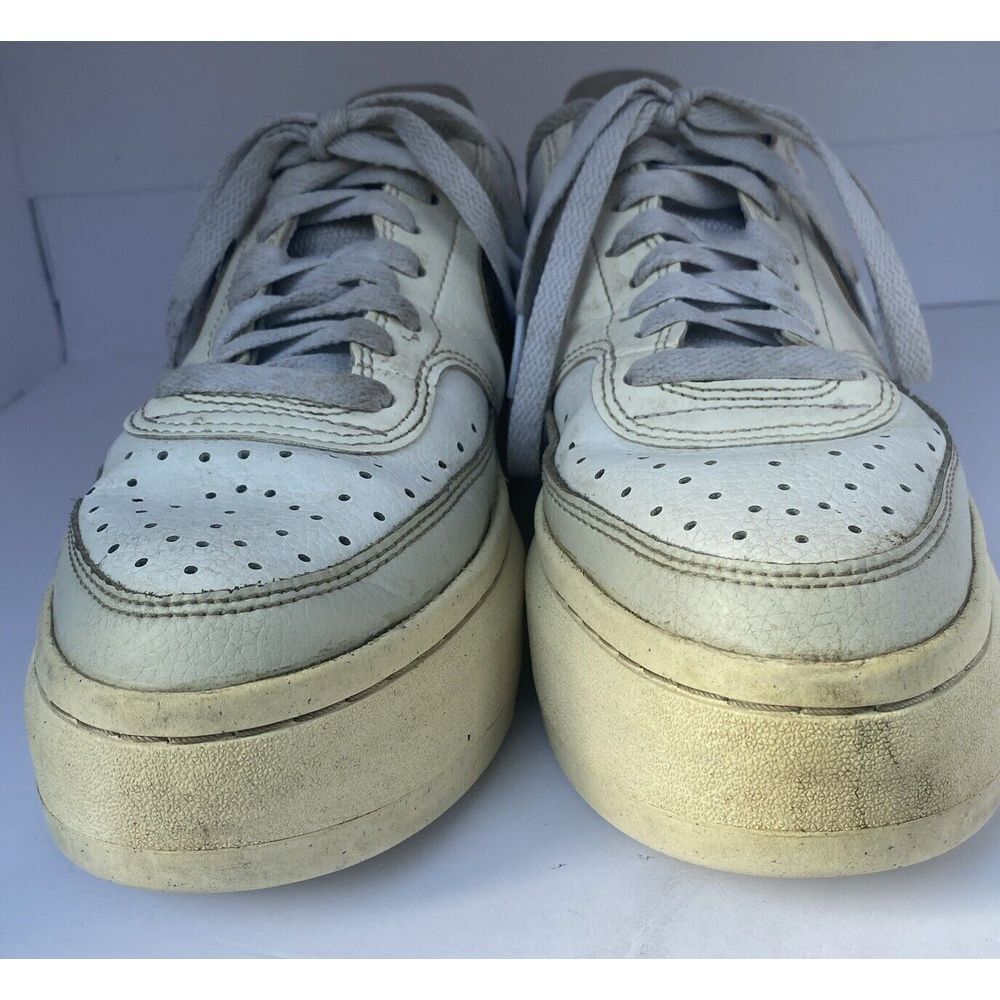 US 9.5 Women's Nike Court Vision Alta Platform Leopard White Shoes DO2791-100 - Picture 6 of 10
